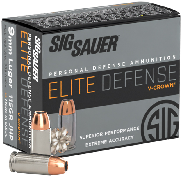 Sig Ammo 9mm 115gr Elite V Crown Jhp 2010 Ammunition Bill Hicks